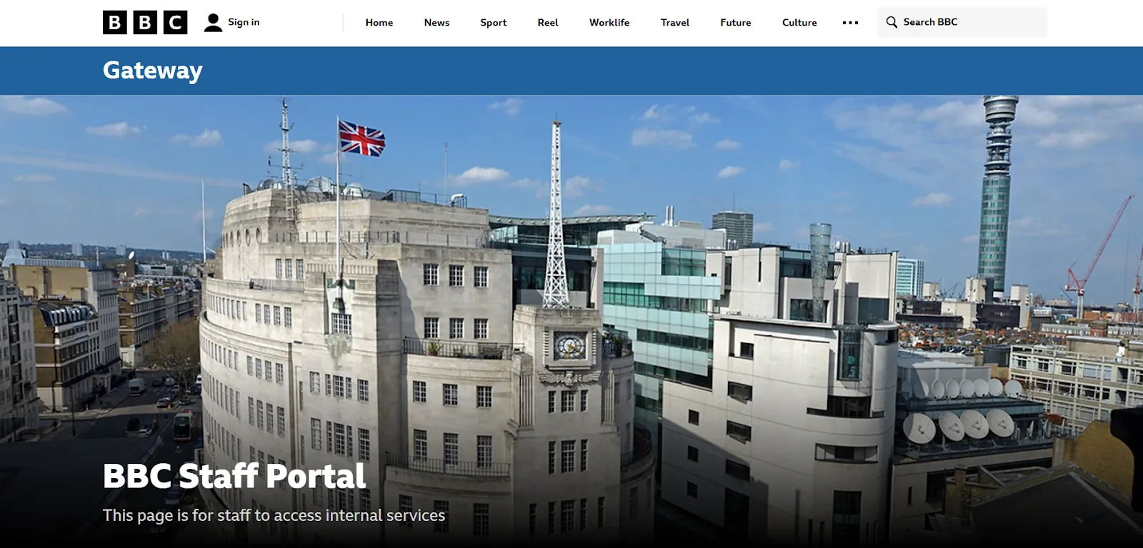 พอร์ทัลสำหรับพนักงานของ BBC