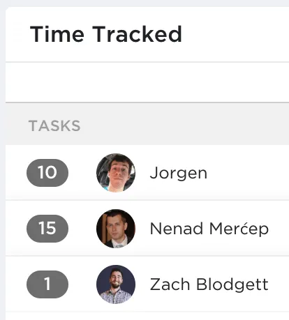 ClickUp-Widget für die Zeiterfassung