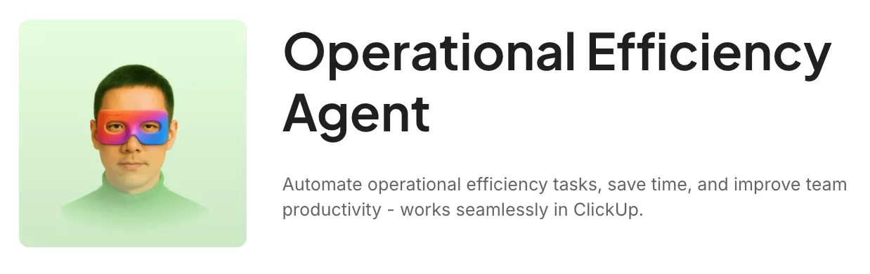 ClickUp의 Operational Efficiency Agent를 활용해 워크플로우의 병목 현상을 조기에 파악하세요_중소기업을 위한 AI 가이드