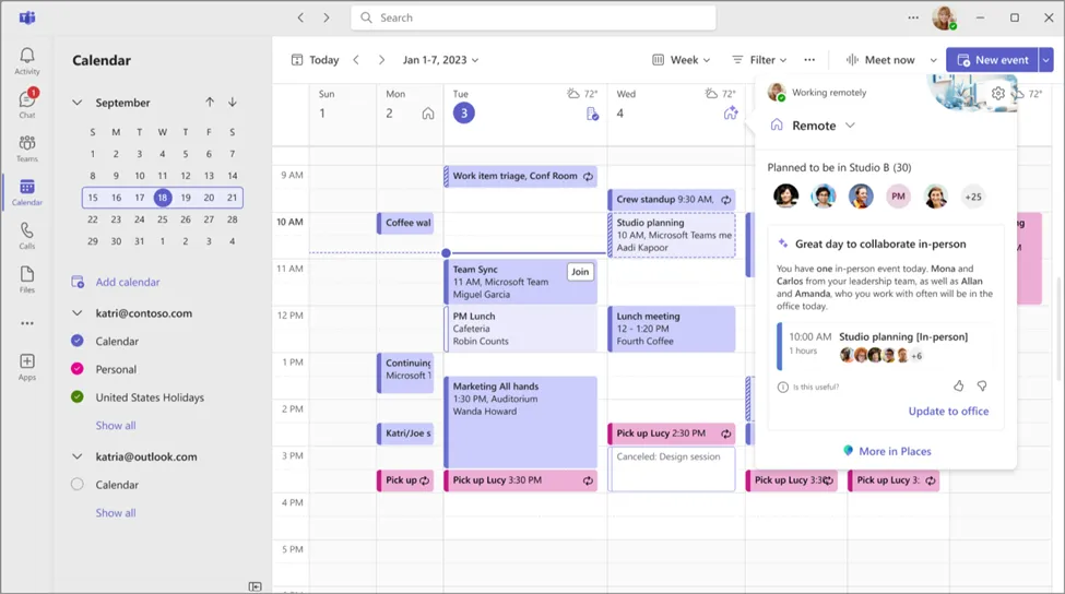 Naplánujte schůzku v Microsoft Teams