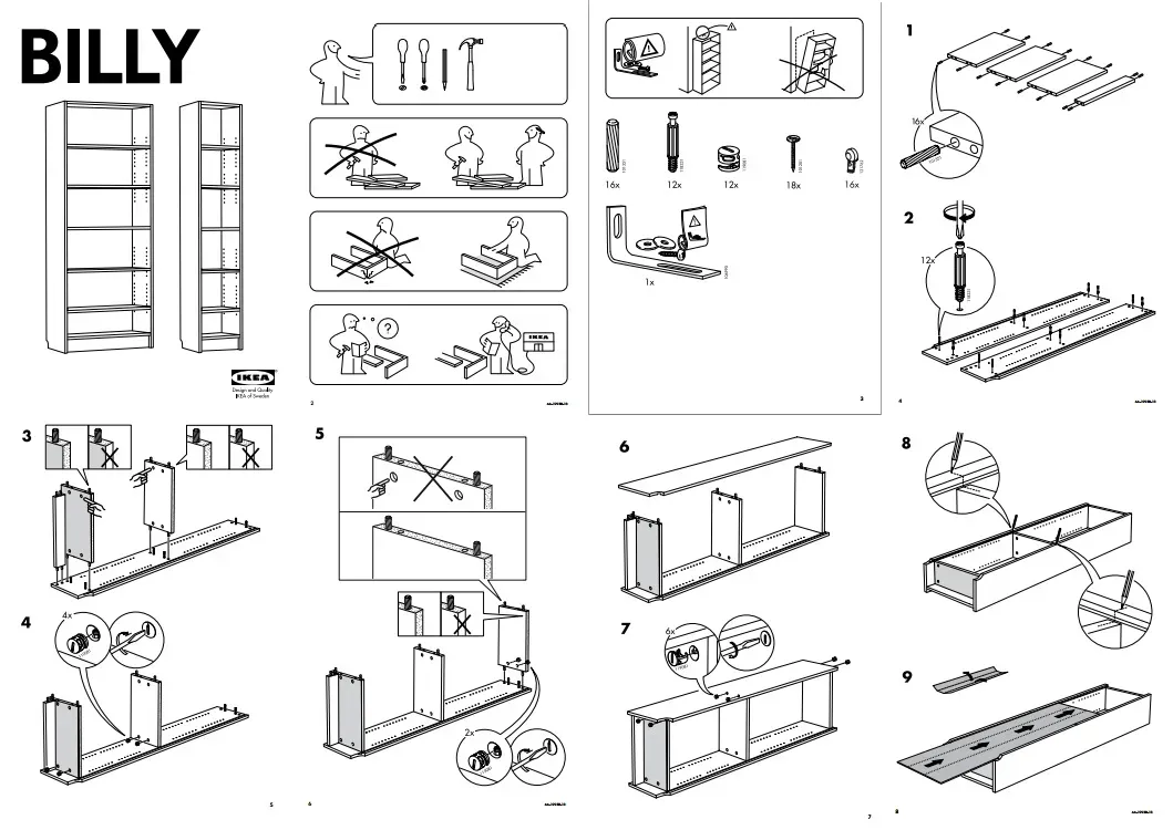 Istruzioni per l'uso IKEA Billy