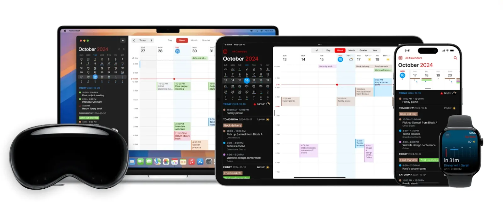 Fantastical für die Verwaltung mehrerer Kalender