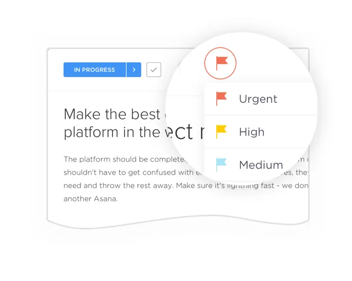 Priorités ClickUp