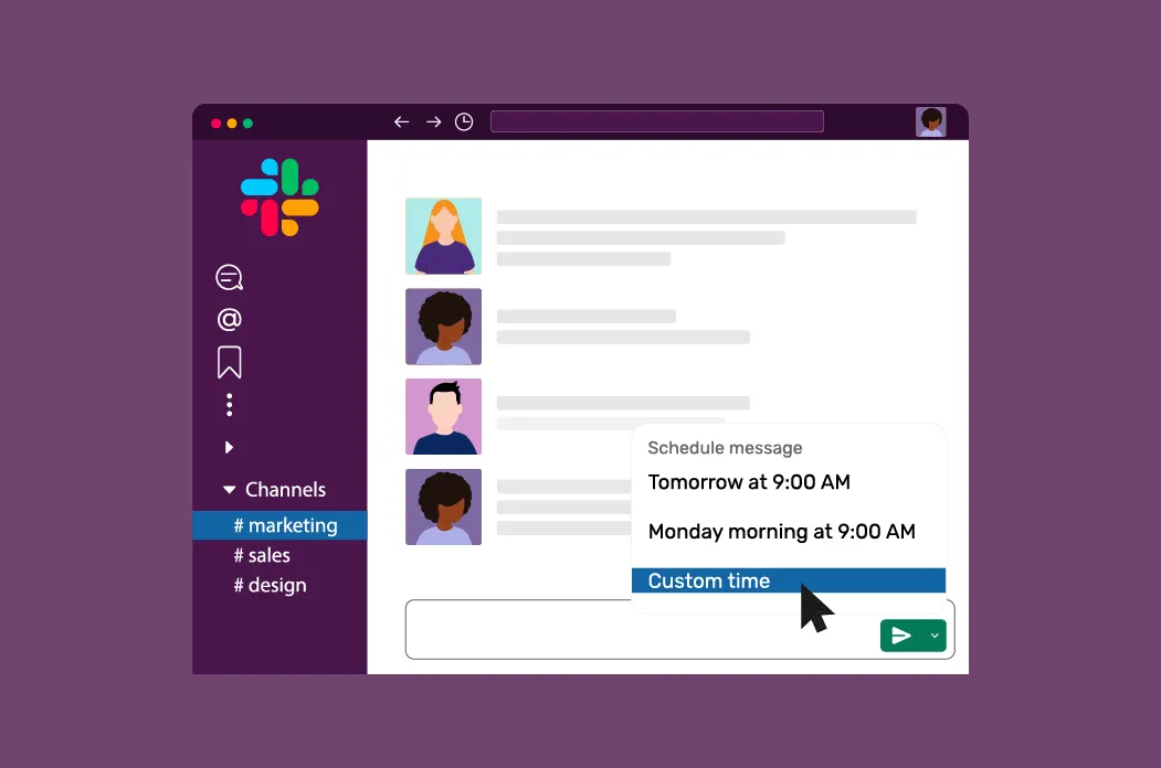Planifiez vos messages sur Slack