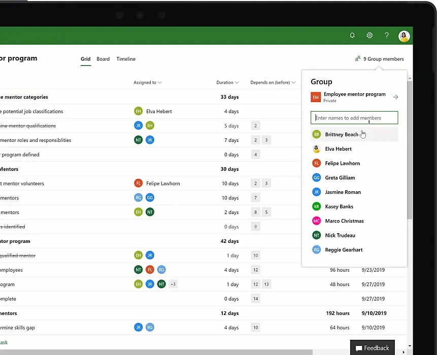 Microsoft Project リソース管理
