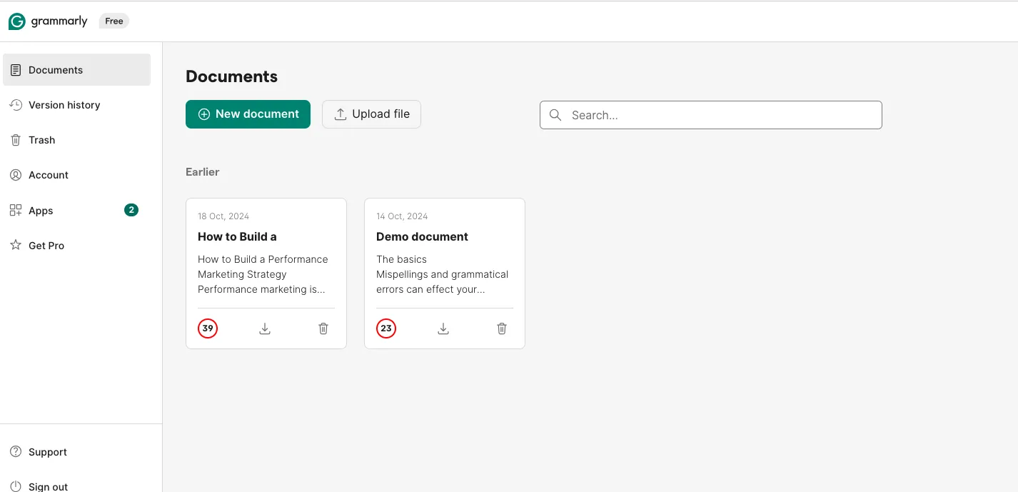 Grammarly: ai organization tools