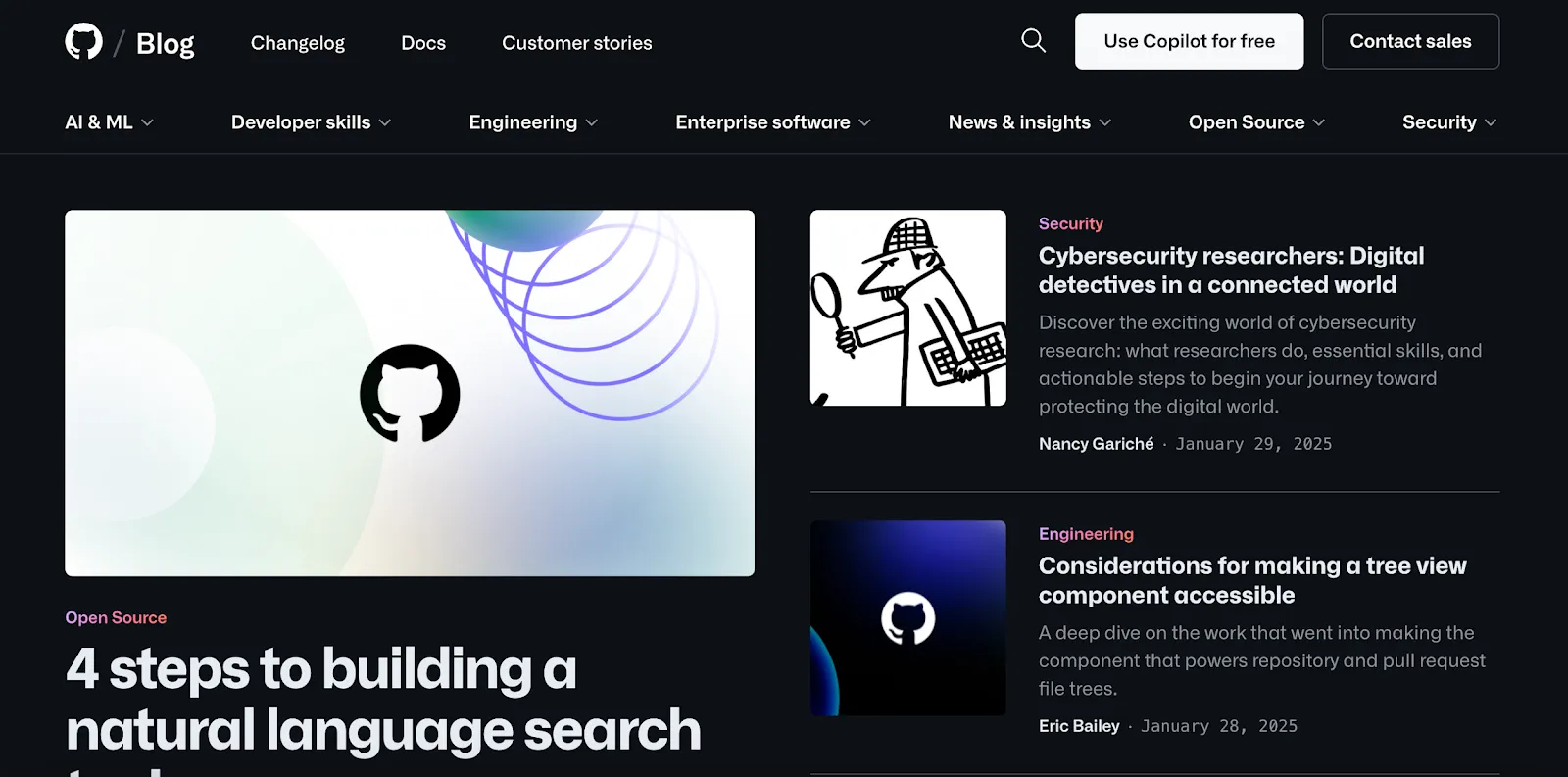 أفضل المدونات لمهندسي البرمجيات: مدونة GitHub