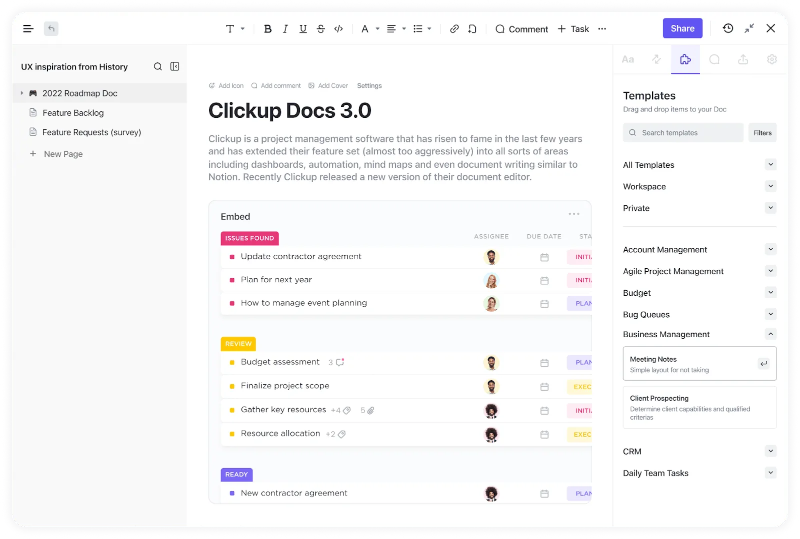ClickUp Documents