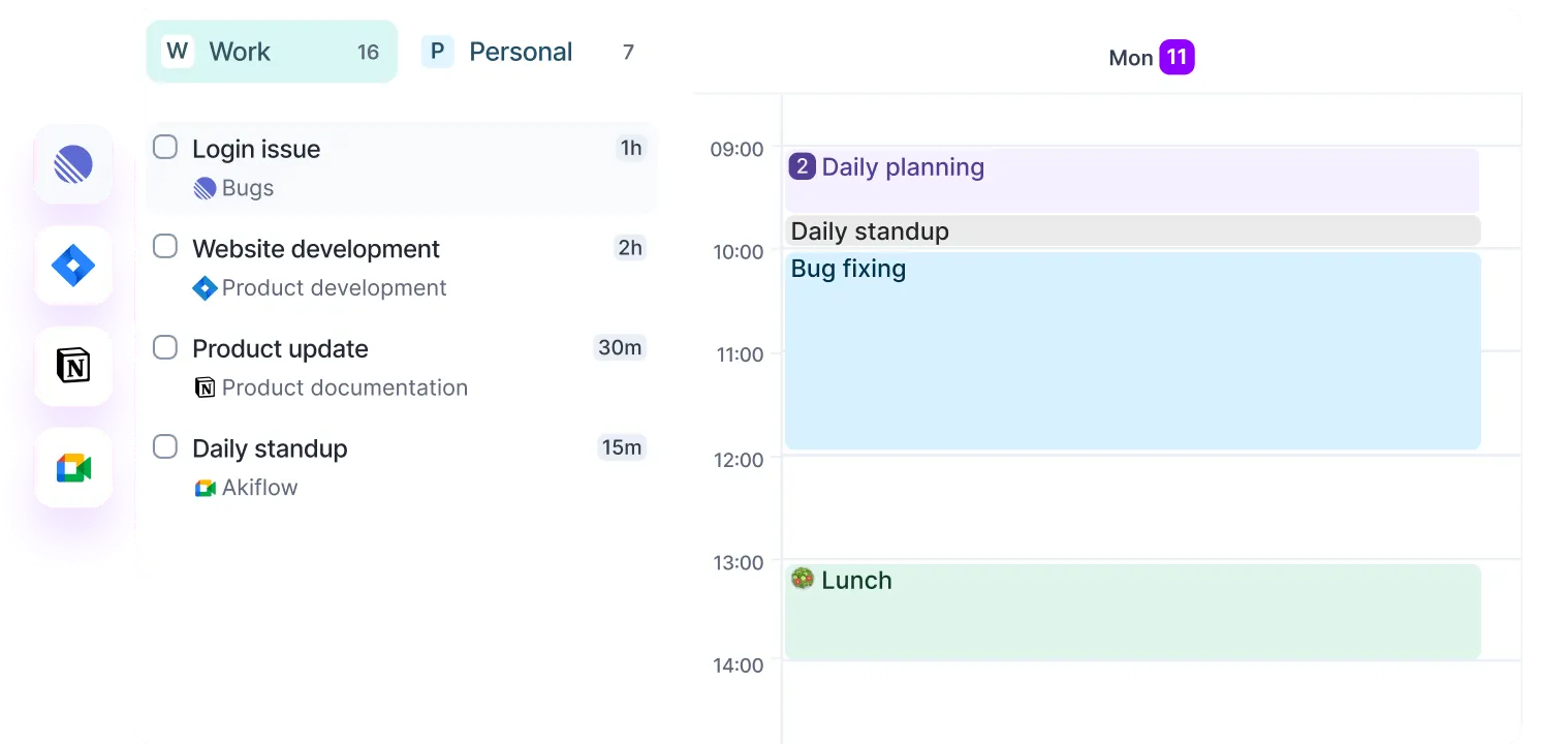 Akiflow : alternative à Motion pour la gestion des tâches personnelles