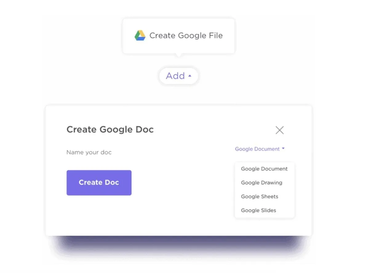 Die ClickUp-Google Drive-Integration
