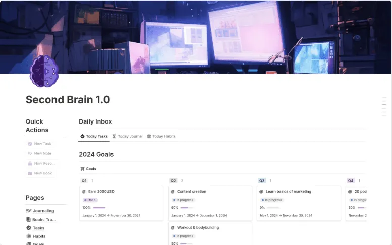 Second Brain 1.0 par OlsNotion