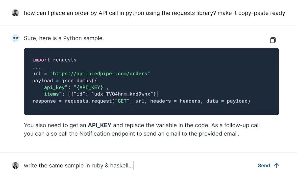 Esempio di codice Python Archbee