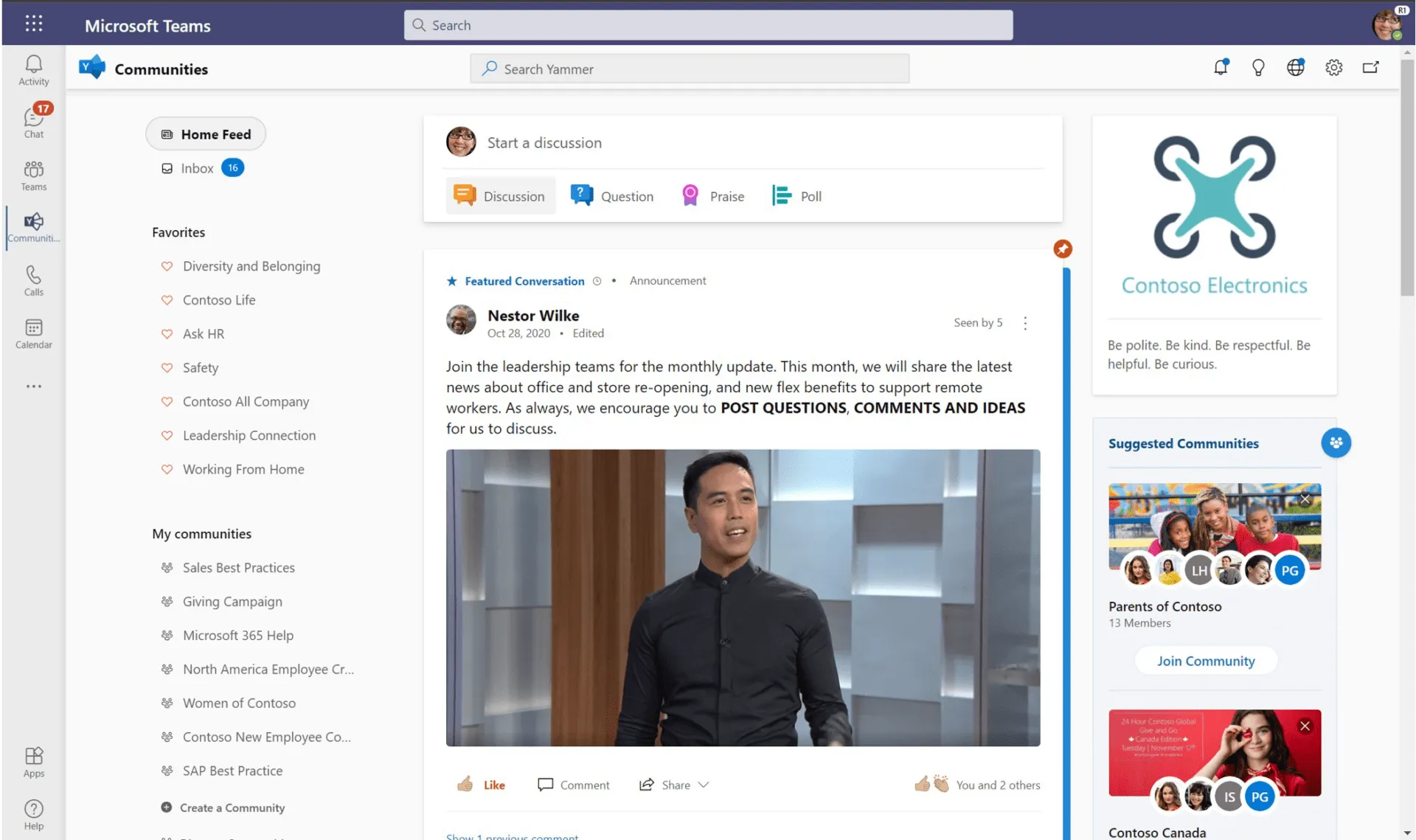 Alat kolaborasi untuk siswa: Microsoft Teams Home Feed