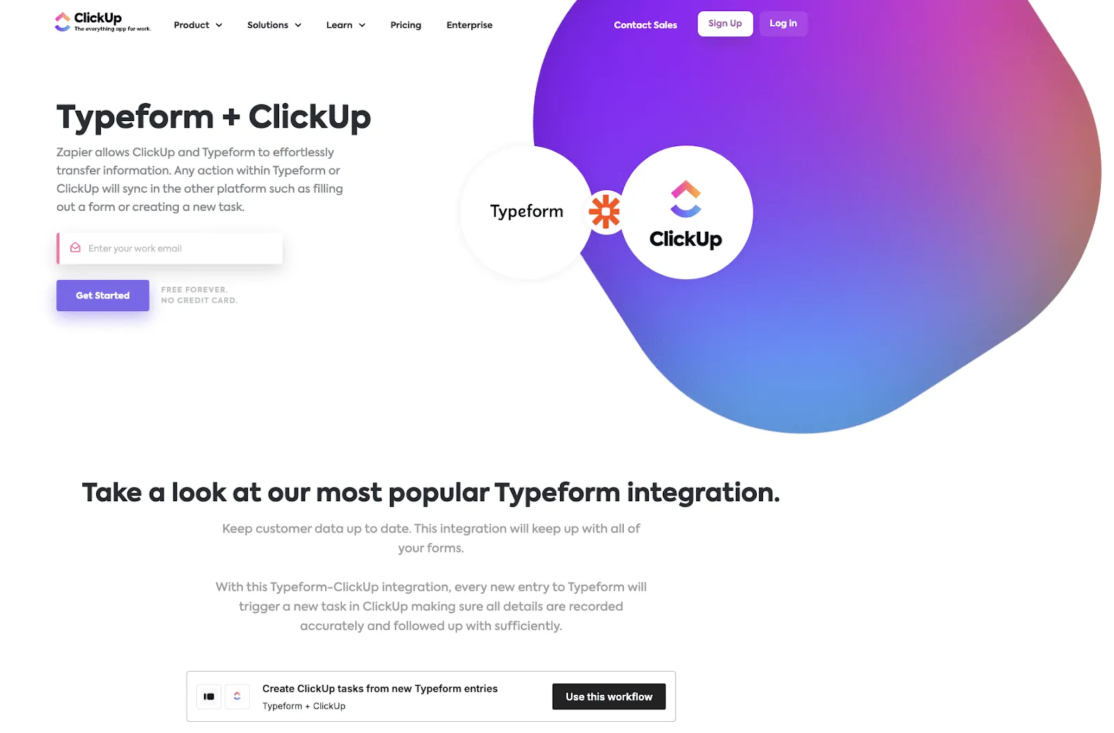 Intégrer Typeform à ClickUp pour une meilleure efficacité