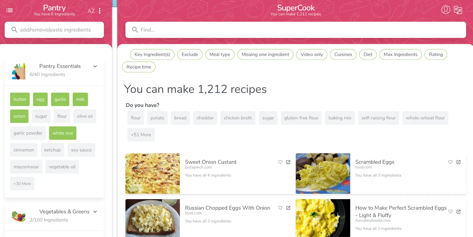 SuperCook: AI Tarif Oluşturucu