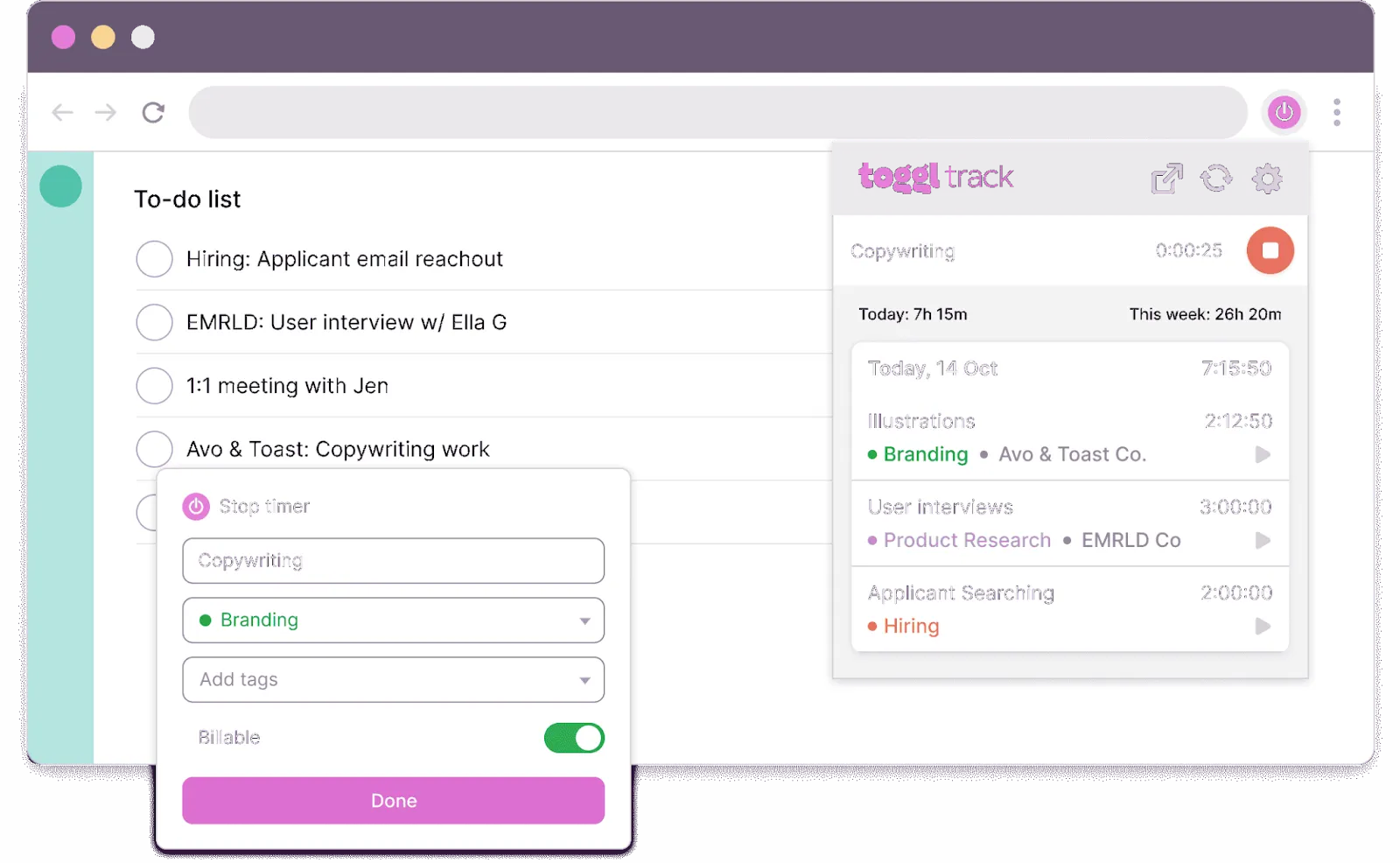 Toggl Track: aplikacje do timeboxingu