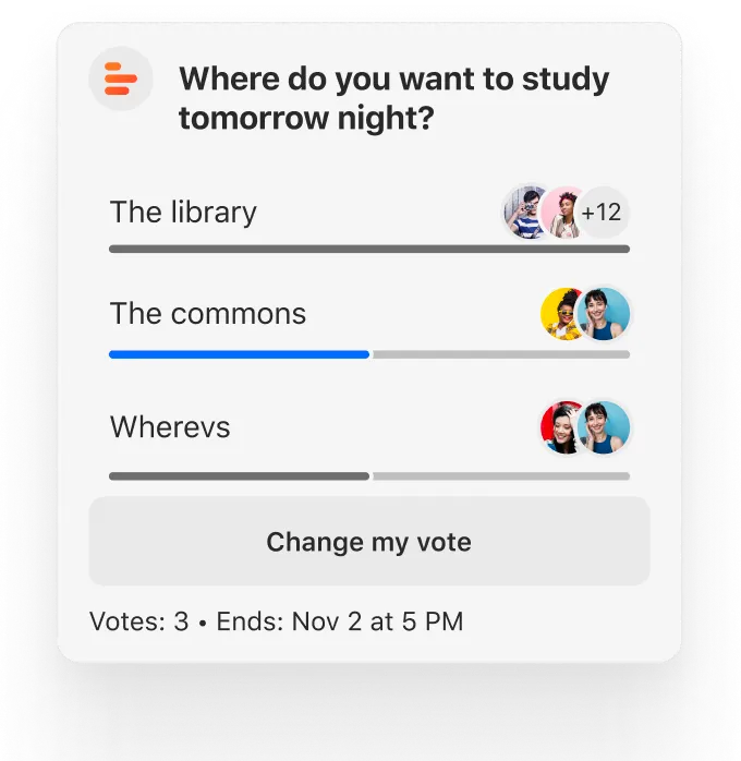 Polls in Groupme