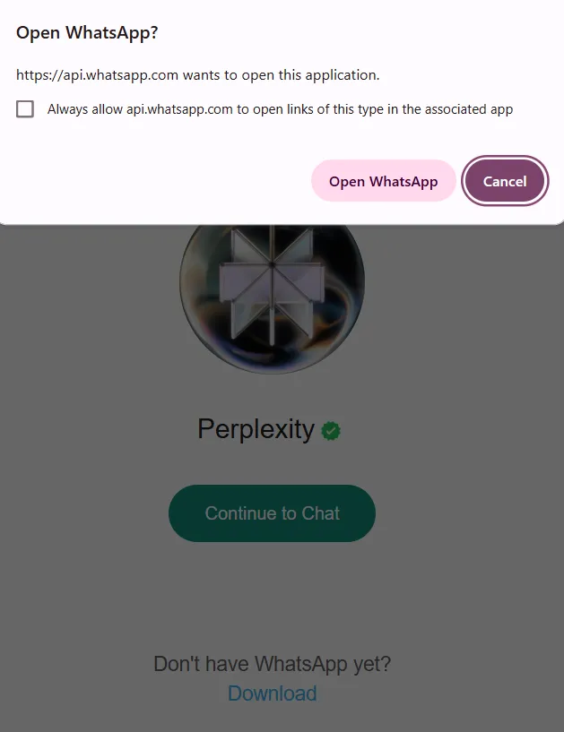 jak mogę użyć Perplexity AI do generowania obrazów w WhatsApp