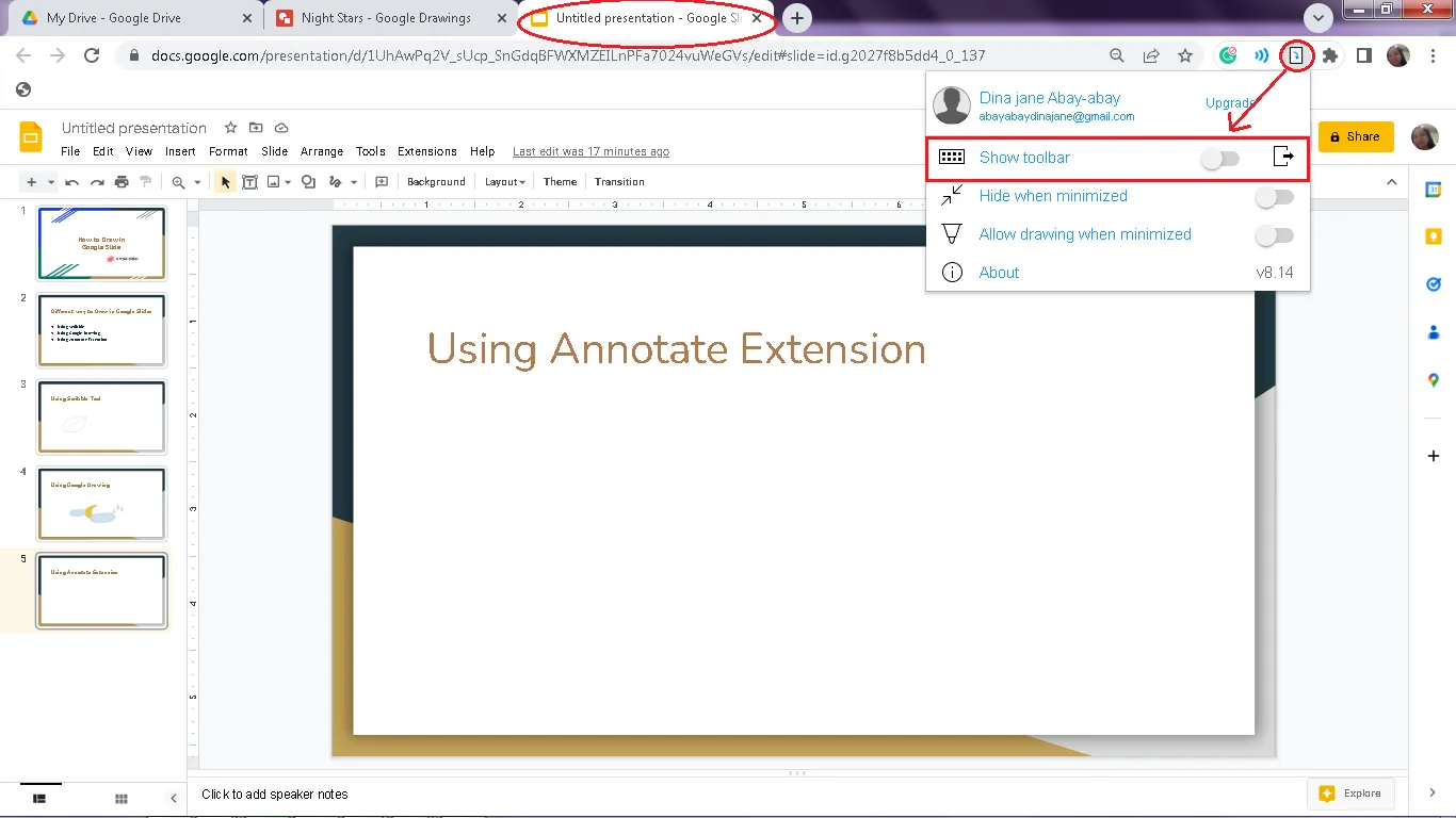 Comment dessiner dans Google Slides : activez les annotations