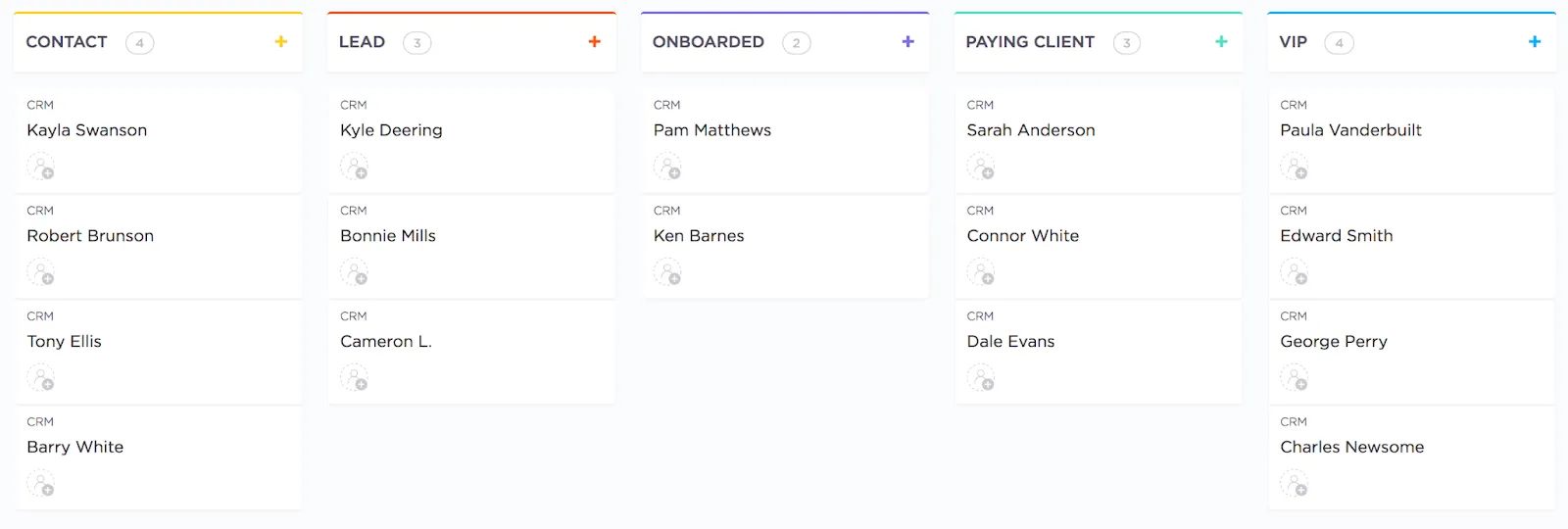 Estados personalizados de ClickUp para realizar el seguimiento del progreso de las tareas.