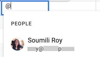 Assegnare un'attività a un collega utilizzando un commento in Fogli Google