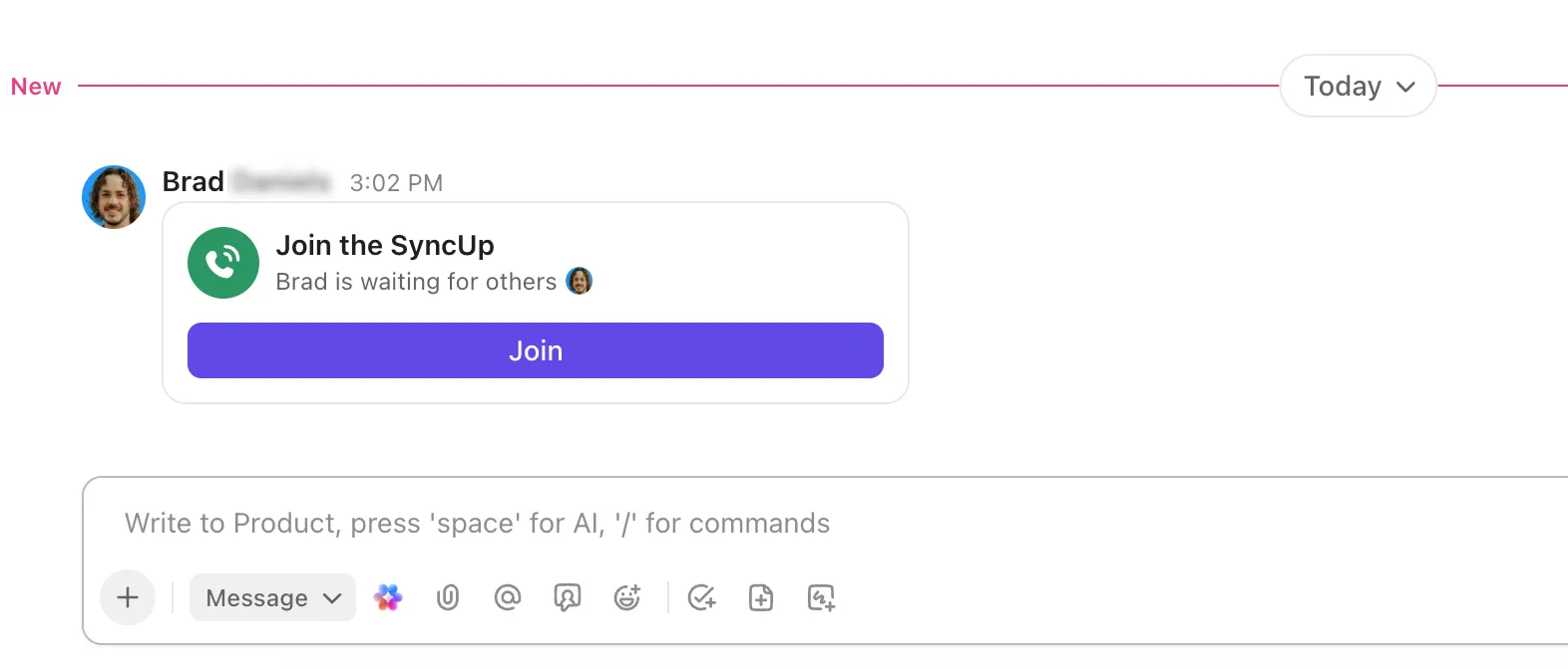 ClickUp SyncUp لعملية التهيئة والتدريب