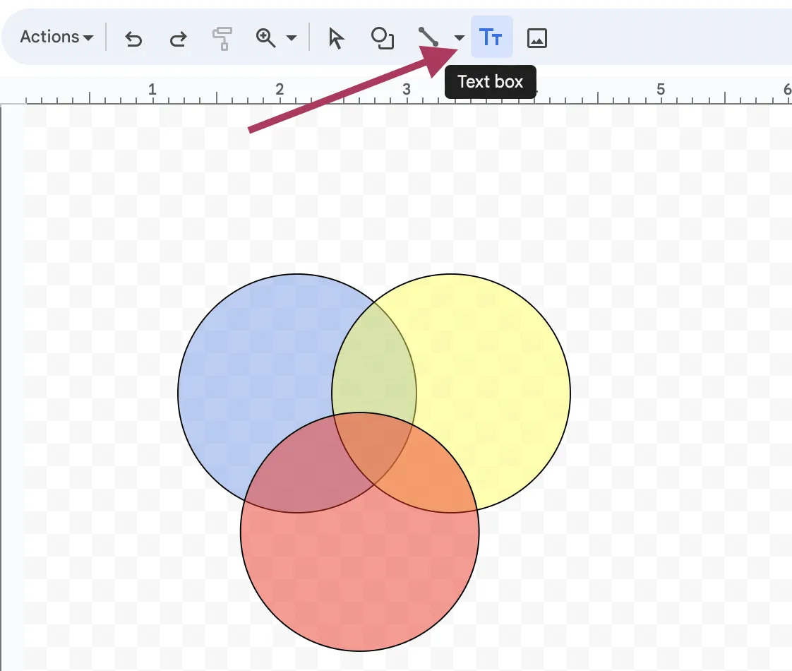 การเพิ่มกล่องข้อความลงในรูปร่างใน Google Docs