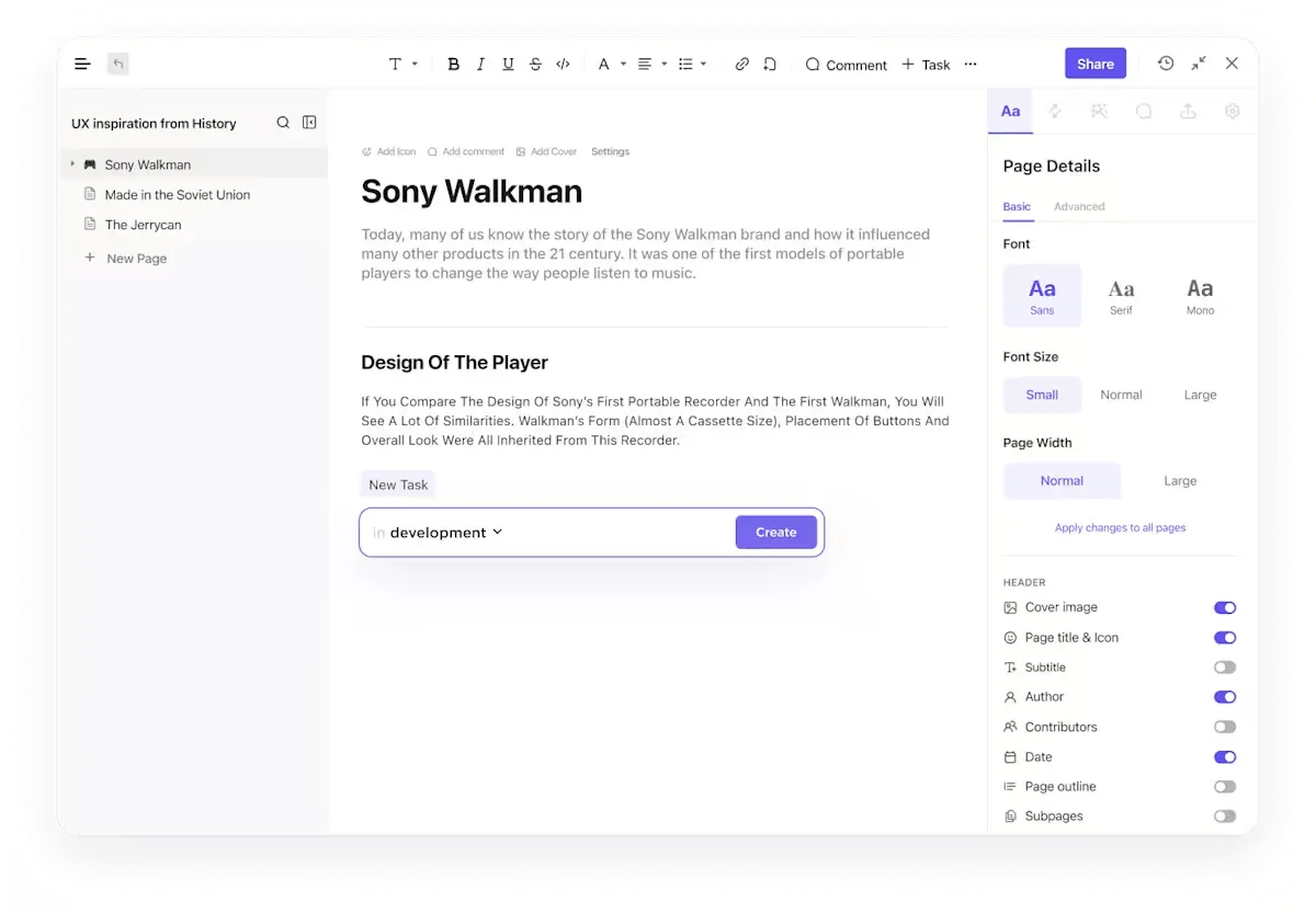 ClickUp Docs