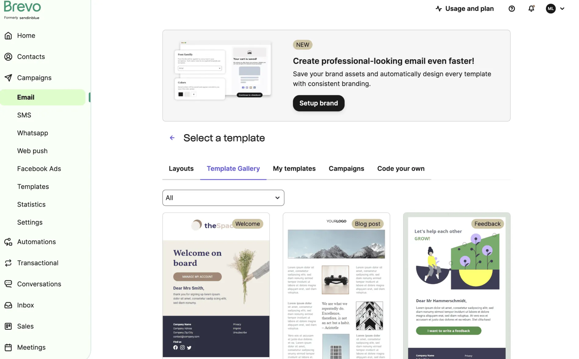 Erstellen eines Marketing-Newsletters mit Brevo