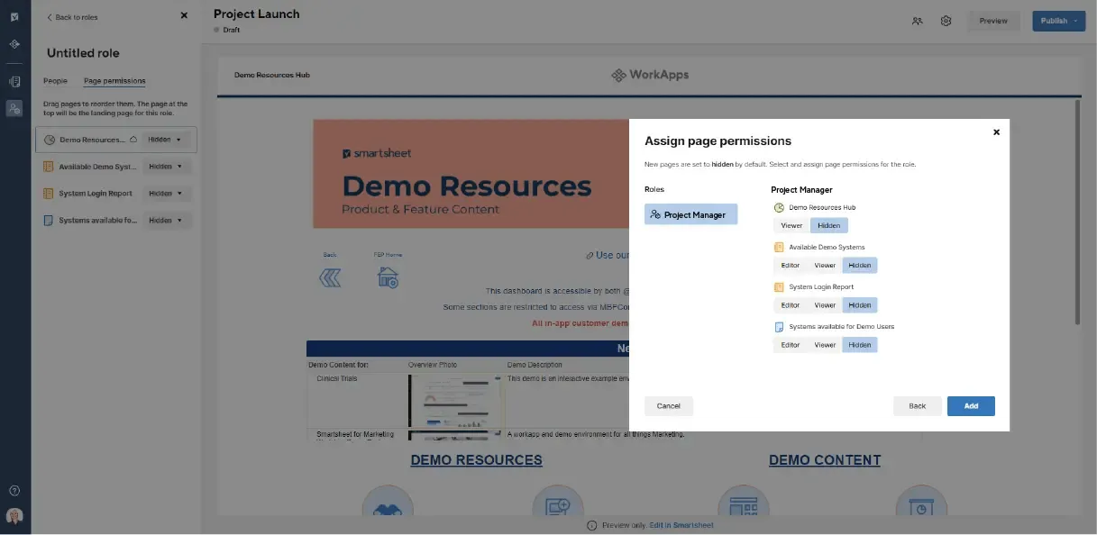 Alternatives à Jira : tableau de bord Smartsheet