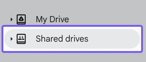 Gemeinsam genutzte Laufwerke in Google Drive: Google Drive-Client-Portal