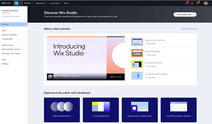 Wix:使いやすいインターフェースで効率を最大化できるFreeツール