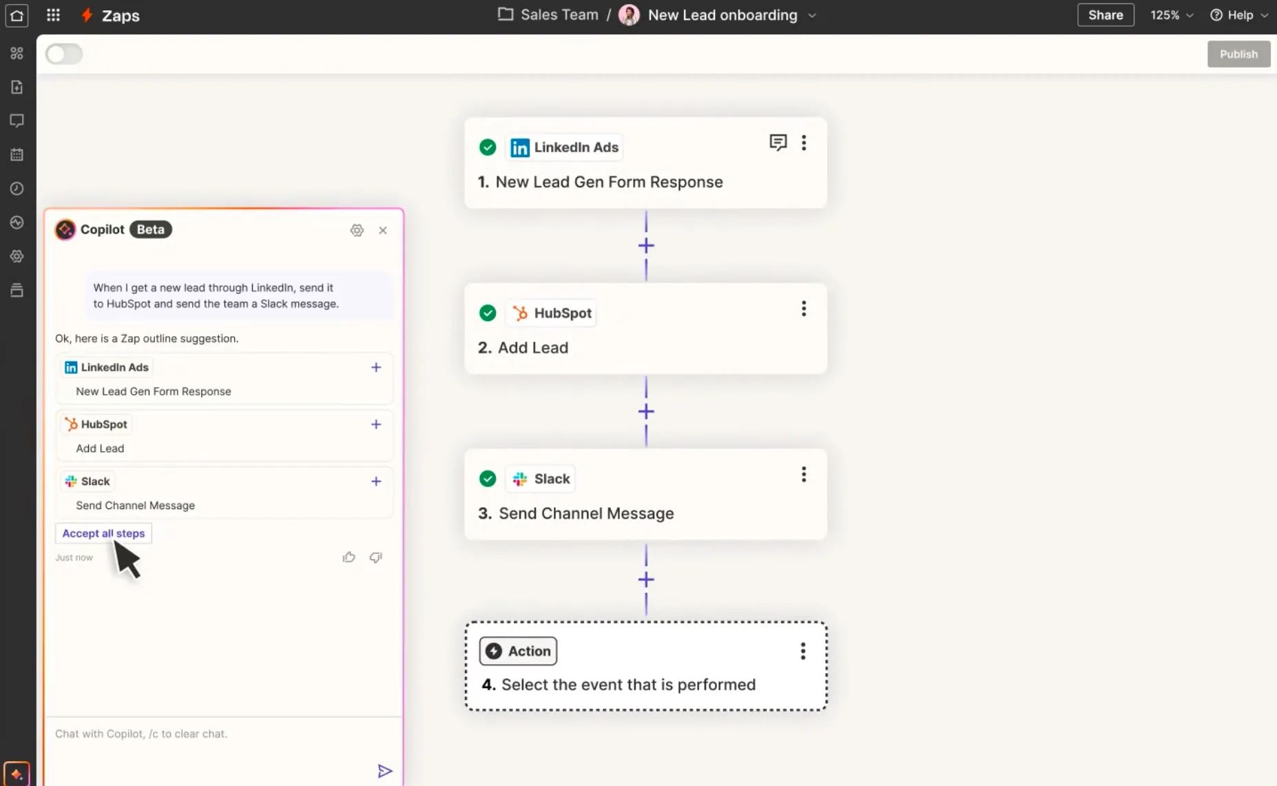 Zapier là một nền tảng không cần mã giúp đơn giản hóa tự động hóa quy trình làm việc cho các doanh nghiệp thuộc mọi kích thước.