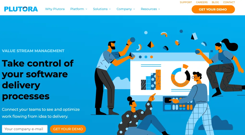 Page d'accueil de Plutora Release Management