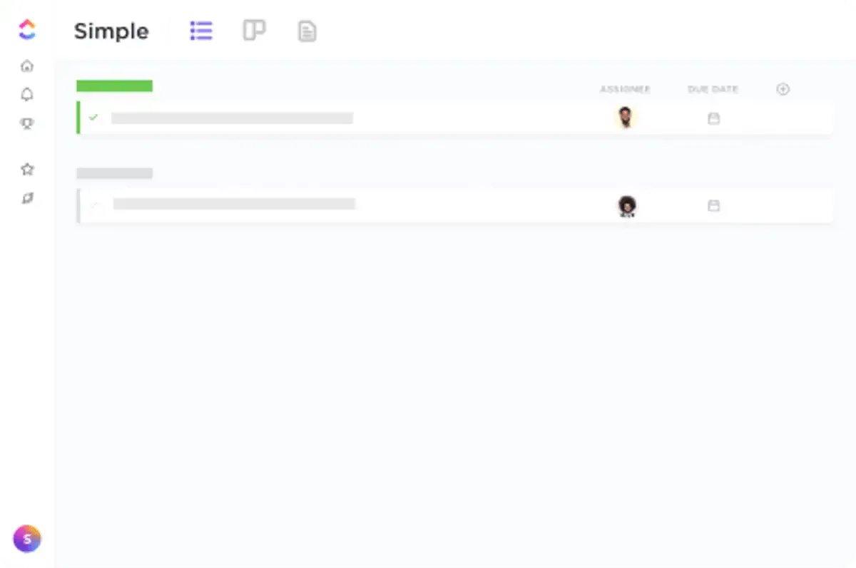 Plantilla básica de lista de tareas pendientes de ClickUp Plantilla de lista de tareas pendientes de Hojas de cálculo de Google