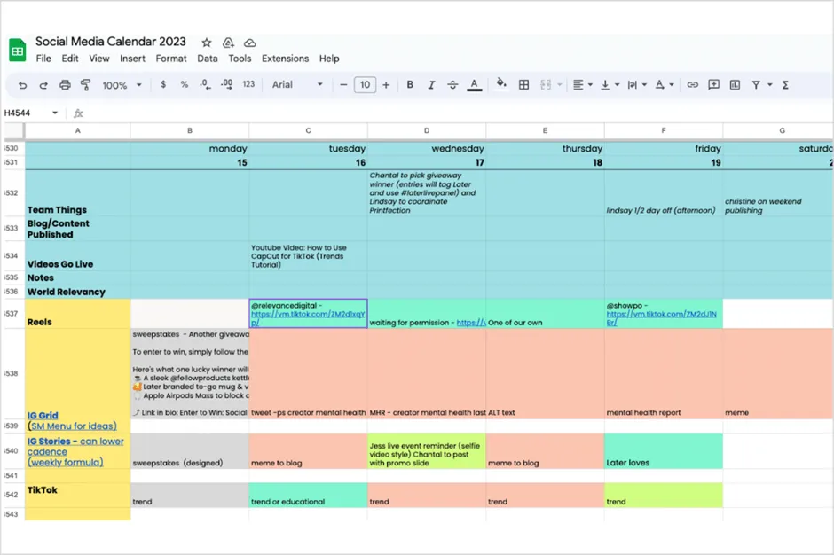 لاحقًا: Canva Content Planner