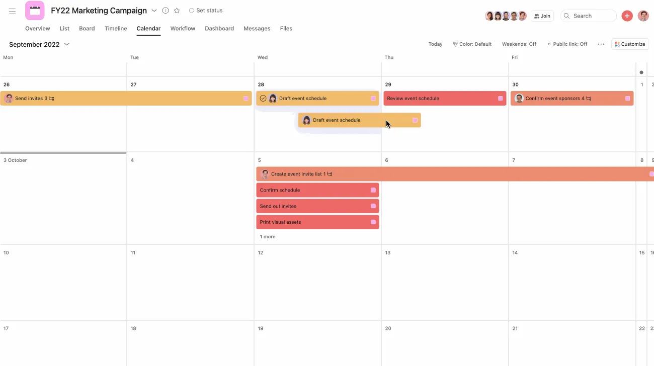 Asana para agendamento de tarefas
