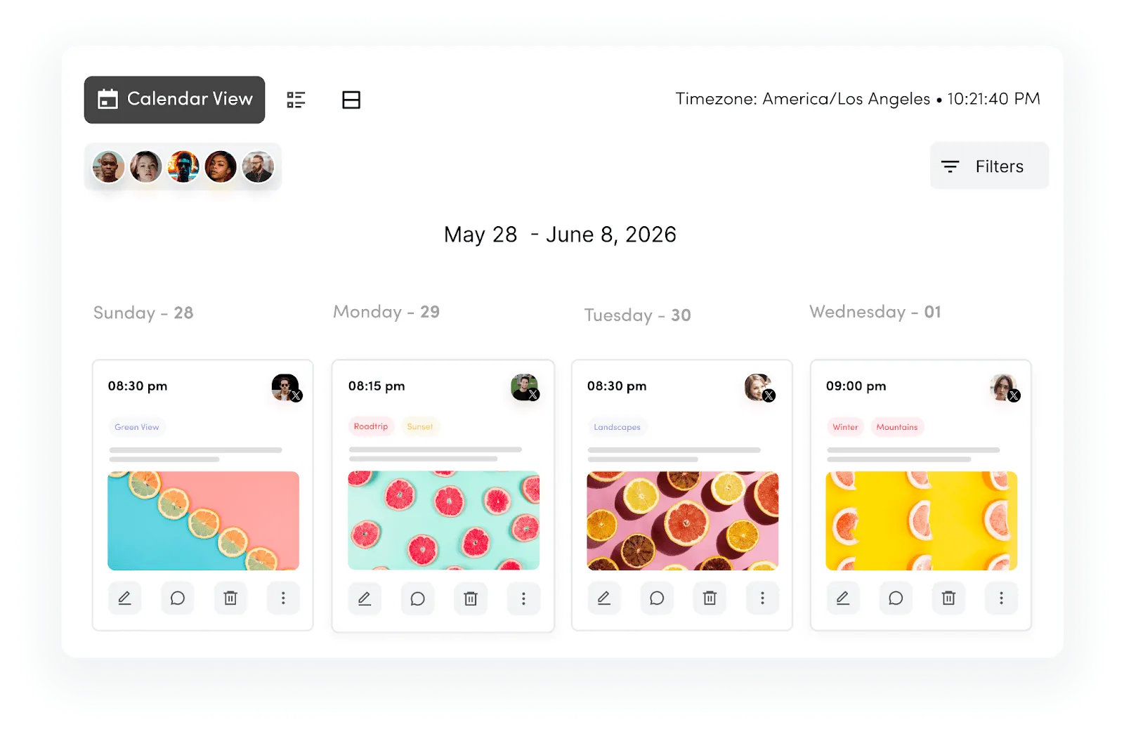 ContentStudio (Phù hợp nhất để quản lý nội dung đa kênh trên quy mô lớn): Phần mềm Lịch nội dung