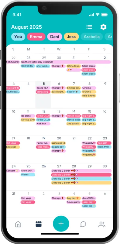 Howbout: Gemeinsame Kalender-App mit optionalem Kalender für Berechtigungen