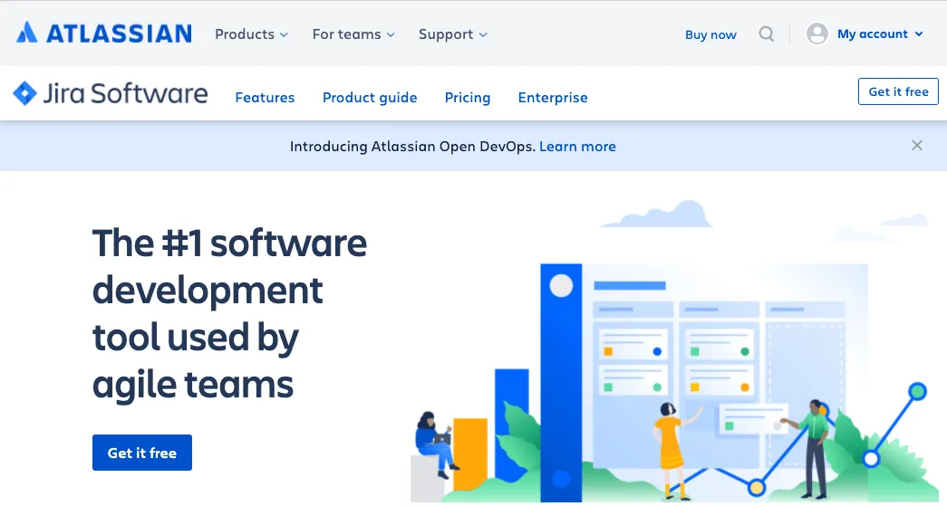 Page d'accueil de Jira Release Management