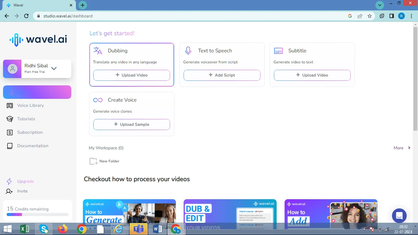 Wavel.ai Gösterge Paneli: Rask AI Alternatifi