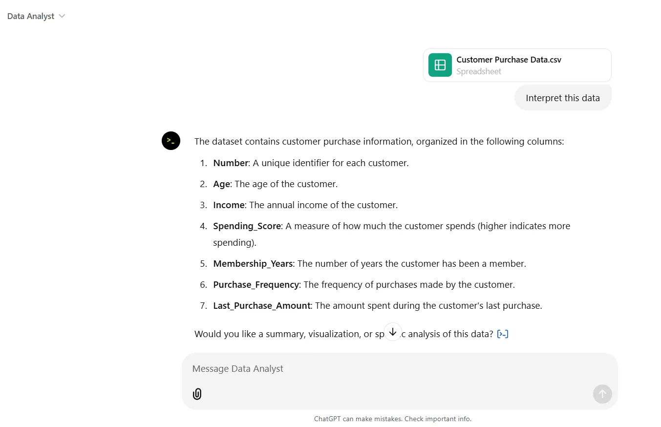 Interpretieren Sie Ihre Daten mit dem ChatGPT Code Interpreter.