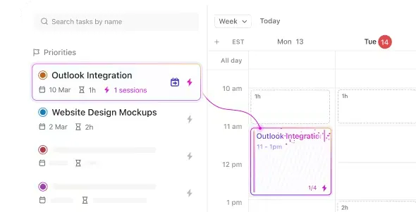 Calendario de ClickUp