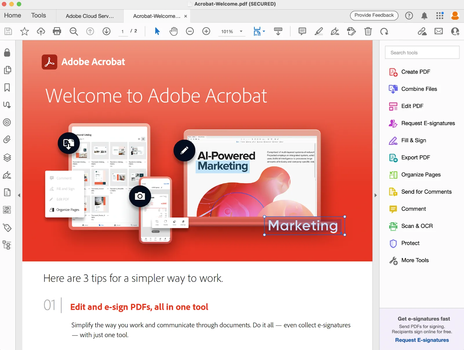 Assistant IA Adobe Acrobat