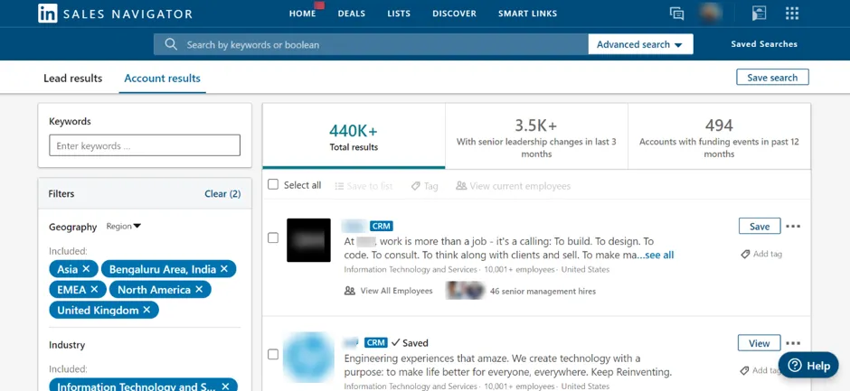 เครื่องมือค้นหาลูกค้าเป้าหมาย: LinkedIn Sales Navigator เครื่องมือค้นหาลูกค้า B2B