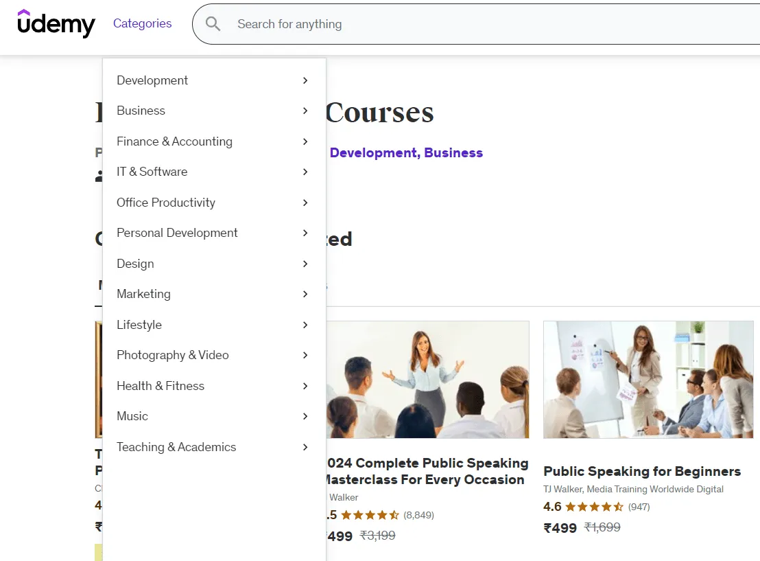 Cours Udemy