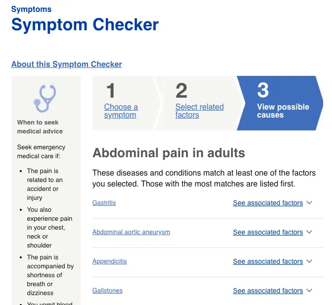 L'outil de vérification des symptômes de la Mayo Clinic