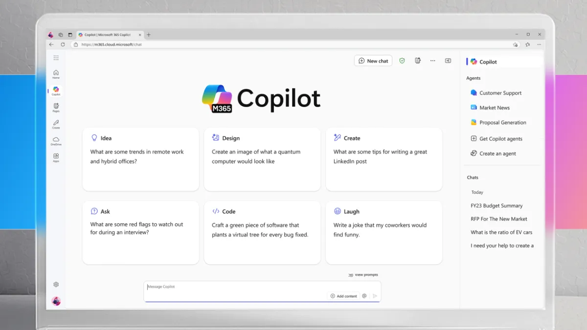 Copilot Chat för säker AI-chatt på jobbet