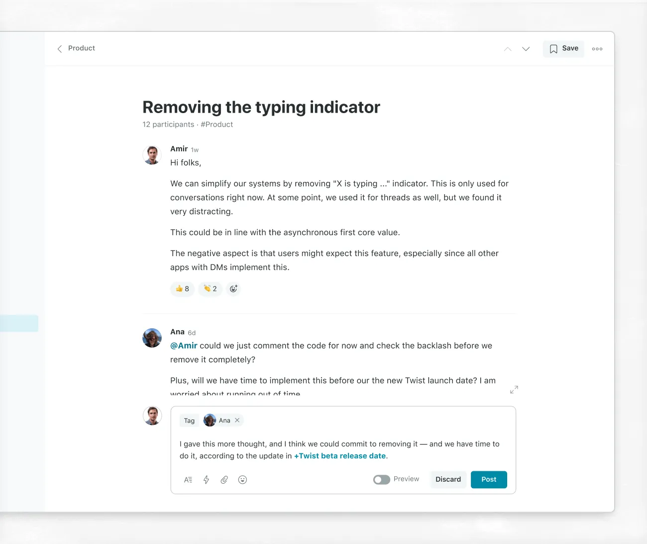 Twist Chat:  twist مقابل slack