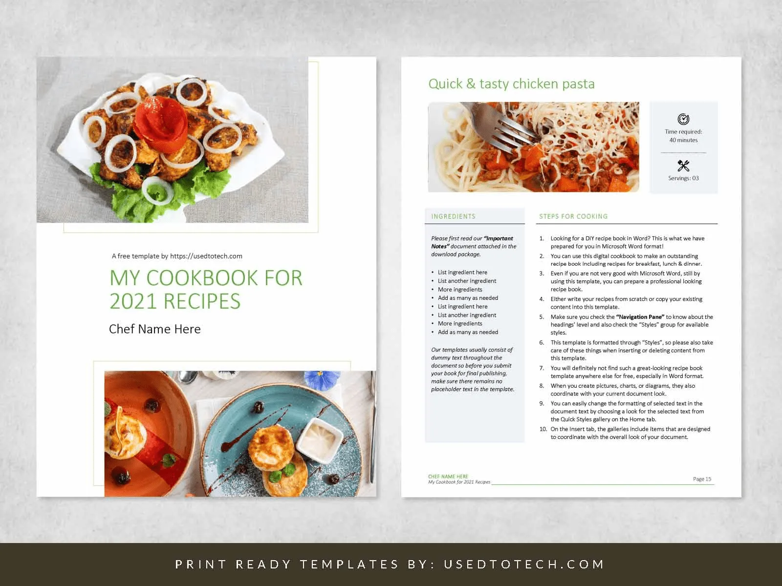 DIY-Rezeptbuchvorlage